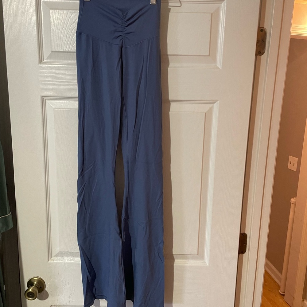 Aerie Blue High-Rise Flare Pants